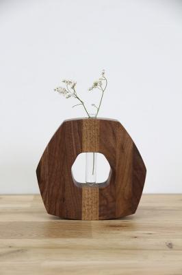 KAKI　花器ユラユラA　ウォールナット
