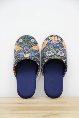 いちご泥棒ソフトスリッパ　日本製　ウィリアム・モリス