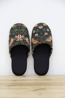 いちご泥棒ソフトスリッパ　日本製　ウィリアム・モリス