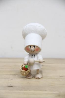 北欧　フィギア　コックさん　バスケット　置物