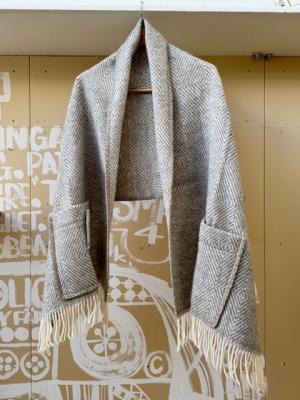 ラプアンカンクリ　ポケット付きショール　MARIA　Pocket　Shawl　1/grey-white