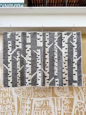 ラプアンカンクリ　ブランケット　KOIVU　blanket　90x130cm　9/white-black