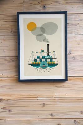 ポスター　Illustration　Ship　船　A3