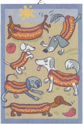 キッチンタオル　TOWEL　HOT　DOG　35×50