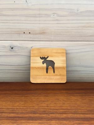 スカンジナビアン・ヘムスロイド　木製コースター　ヘラジカ