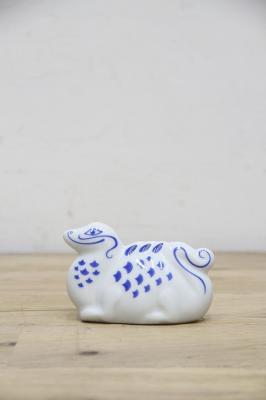 リサ・ラーソン　干支シリーズ　置物　青い空のドラゴン　あおい