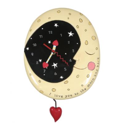 掛時計　Moon　and　Back　Wall　Clock