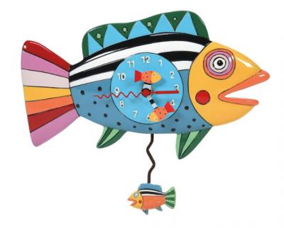 掛時計　Rainbow　Fish　Clock