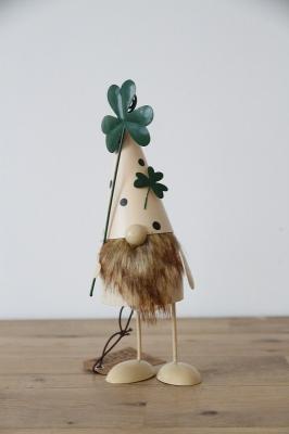 置物　トムテ　Gnome　with　flower　クリーム　ドイツ雑貨