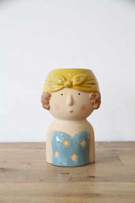 フラワーベース　女の子　Vase　girl　ドイツ雑貨