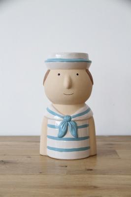 フラワーベース　男の子　Vase　Sailor　ドイツ雑貨