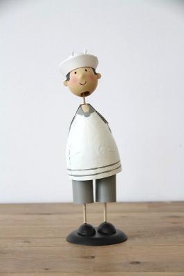 置物　海兵ボーイ　Kissing　marines　ドイツ雑貨