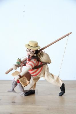 人形　釣り人　ヴィンテージ