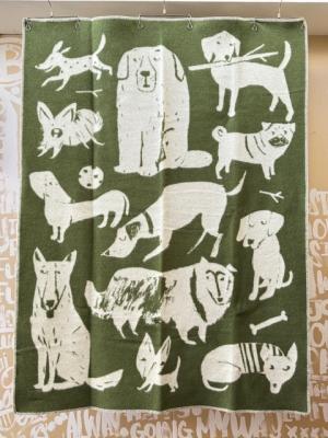 ラプアンカンクリ　ブランケット　KOIRAPUISTO　blanket　130x180cm　4/olive-white